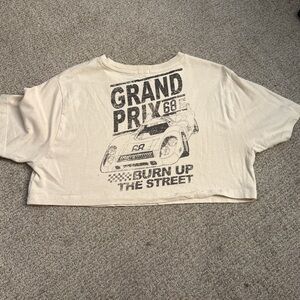 Garage Cream Short Sleeve Tee with Graphic Print